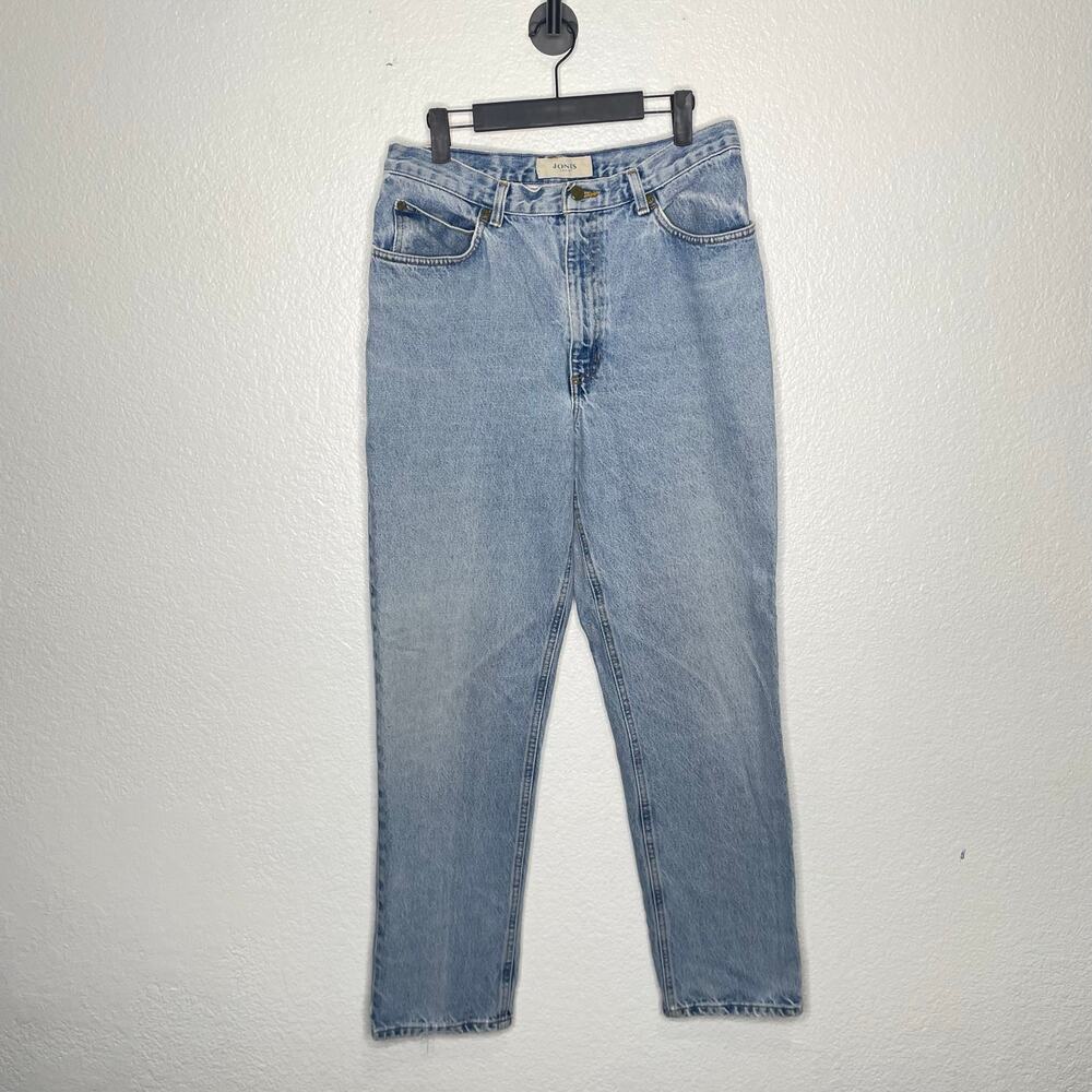Jones Sport Womens Jeans Size 12 Vintage Light Wash Denim Blue Straight Leg